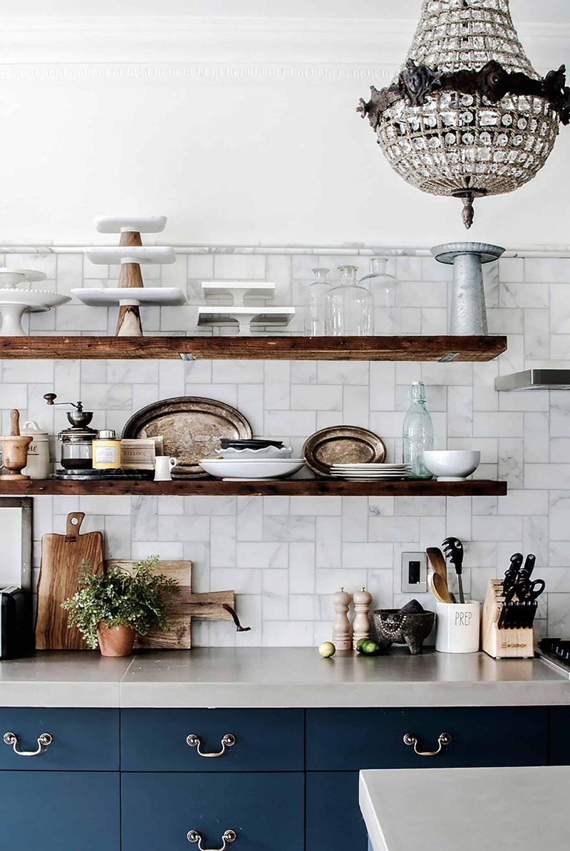 22 Design Moves New Yorkers Use To Modernize Wood Cabinets Before Painting - Decor Hint Adding Open Shelving Sections