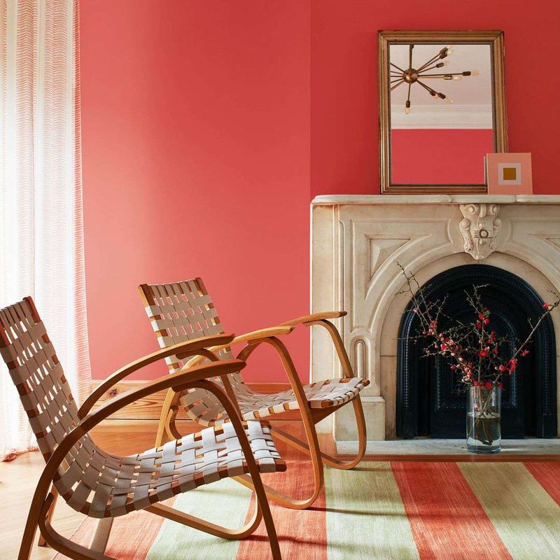 Neon Accent Walls – Pick Muted Coral Instead