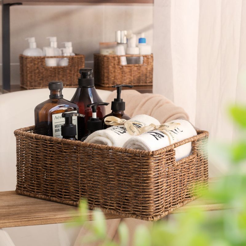 25 Outdoor Shower Ideas That Give Off BIG Beach House Energy - Decor Hint Wicker Basket Storage