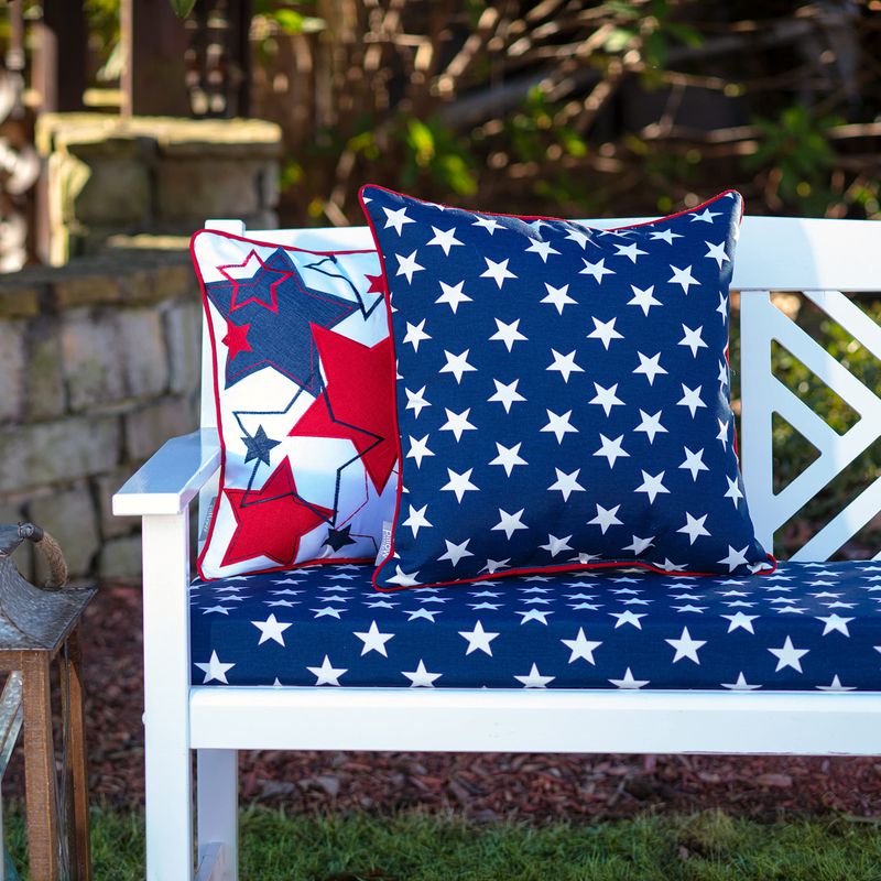 Make Your Fourth Sparkle With These 16 Red White & Blue Decor Tips - Decor Hint Americana Throw Pillows