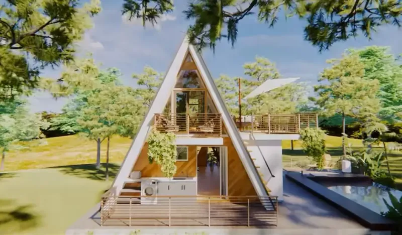 15 Best Open-Concept Tiny Homes Designers Love - Decor Hint A-Frame Tiny Home