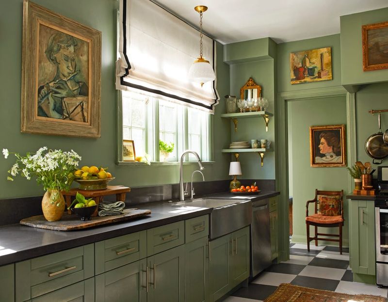 8 Coastal Kitchen Colors Popular In Naples Homes - Decor Hint Seagrass Green
