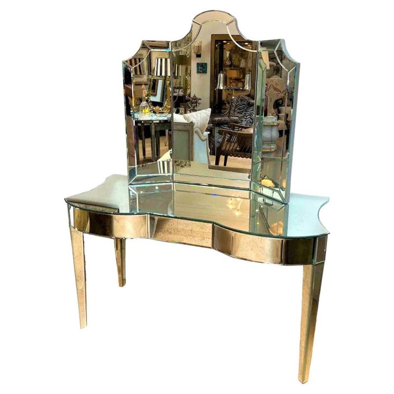 19 Essential Furniture Pieces For A Timeless Art Deco-Inspired Space - Decor Hint Art Deco Vanity with Mirror
