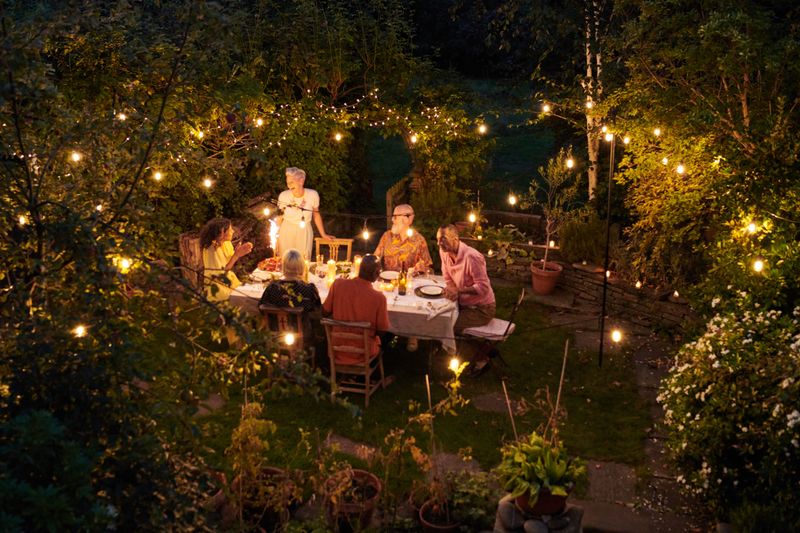 Hanging String Lights Outdoors