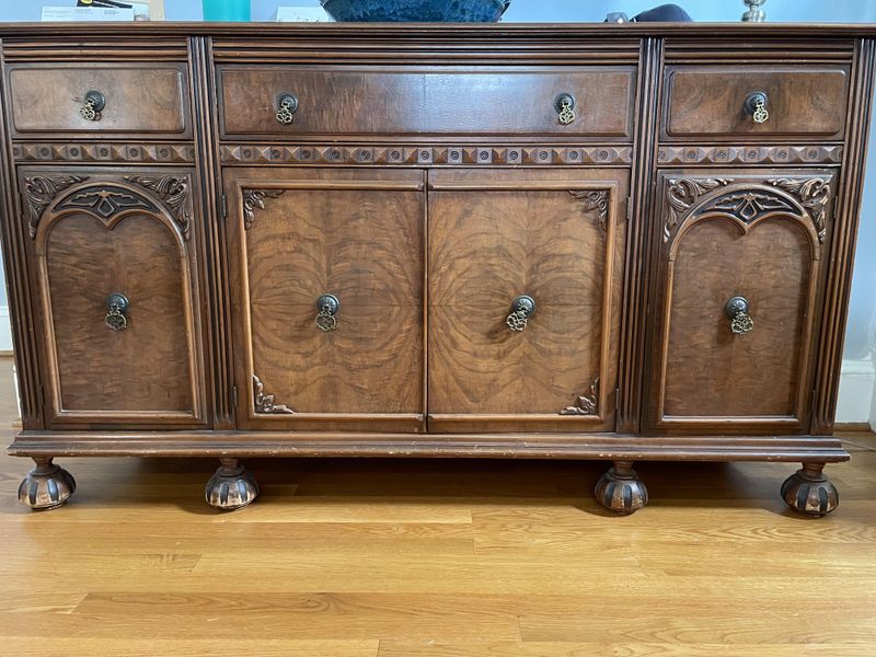 Heavy Mahogany Curio Cabinets