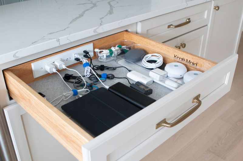 16 Best Kitchen Renovations Ever - Decor Hint Hidden Charging Station