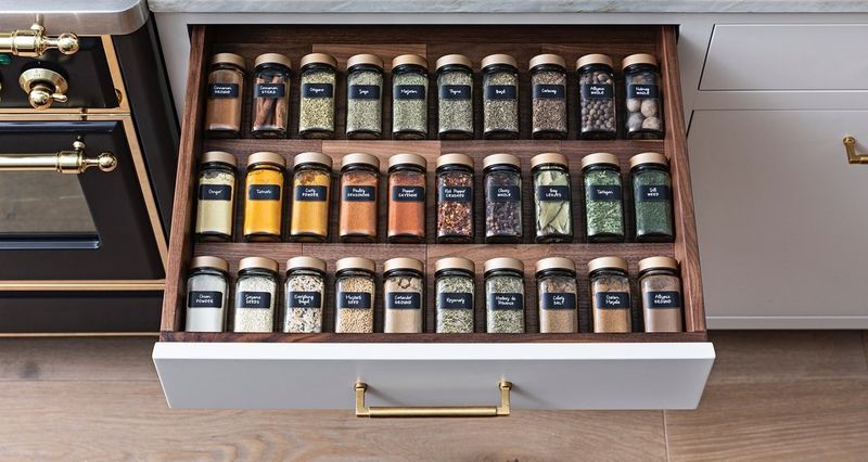 16 Best Kitchen Renovations Ever - Decor Hint Custom Spice Drawer