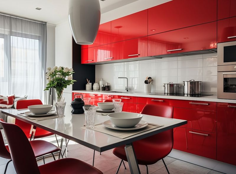 7 Kitchen Colors That Are Officially Out In Rockford Homes + 4 That Were Never Truly In Style - Decor Hint Bright Red