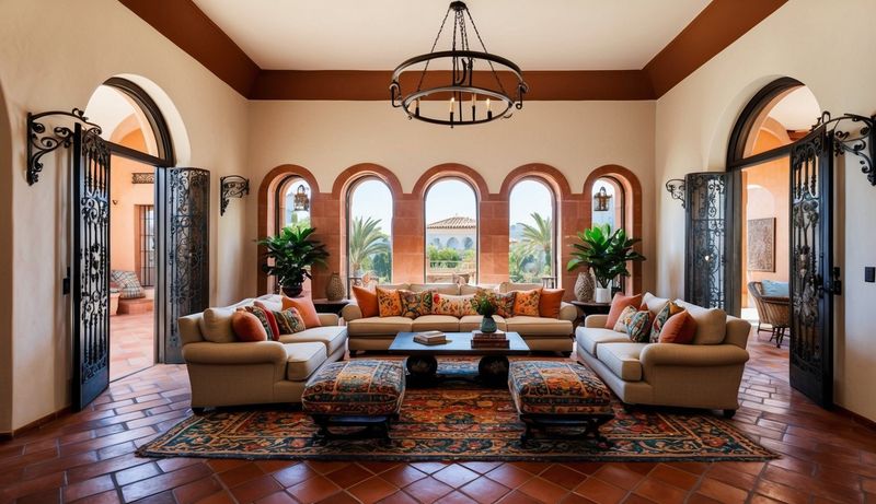 14 Mediterranean-Inspired Living Spaces That Bring A European Getaway Home - Decor Hint Living Area Highlighting Vibrant Tile Work