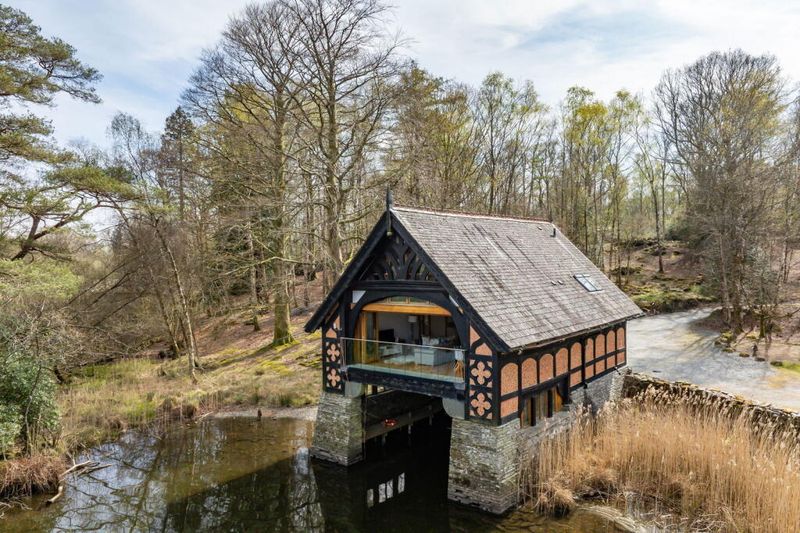 12 Beautiful Homes Sitting On The World's Best Lakes - Decor Hint Converted Boathouse on Lake Windermere, England