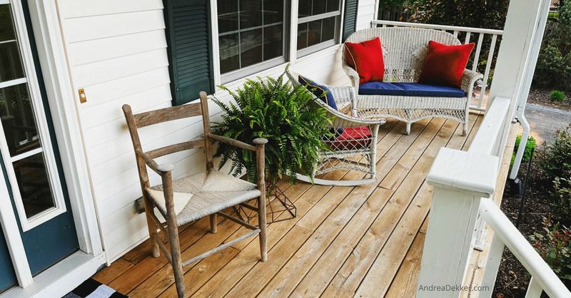 Step Inside A Tiny House Apartment That Radiates Classic American Charm - Decor Hint Front Porch Sitting Area That Extends Living Space