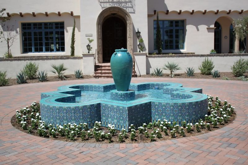 8 Welcoming Garden Spaces Found All Over Arizona - Decor Hint Colorful Tiled Fountains as Focal Points