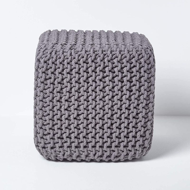 Sweater-Knit Poufs