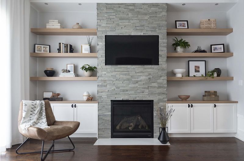 16 Stylish And Creative Ideas To Transform Your Living Room - Decor Hint Floating Shelves Showcase