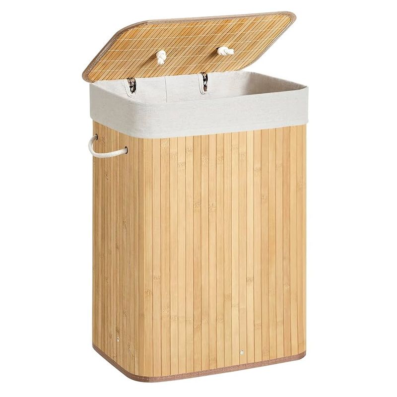 Bamboo Hamper with Fabric Liner