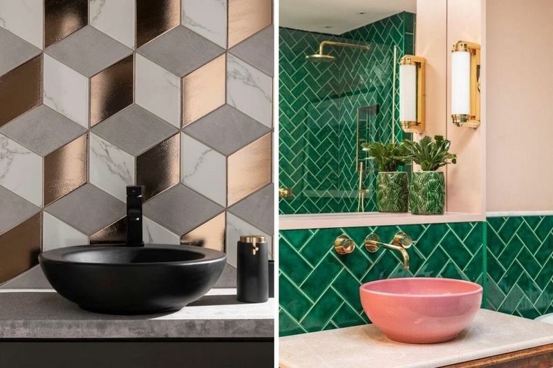 12 Bathroom Upgrades You'll Spot All Over Modern New York Apartments - Decor Hint Statement Tile Walls