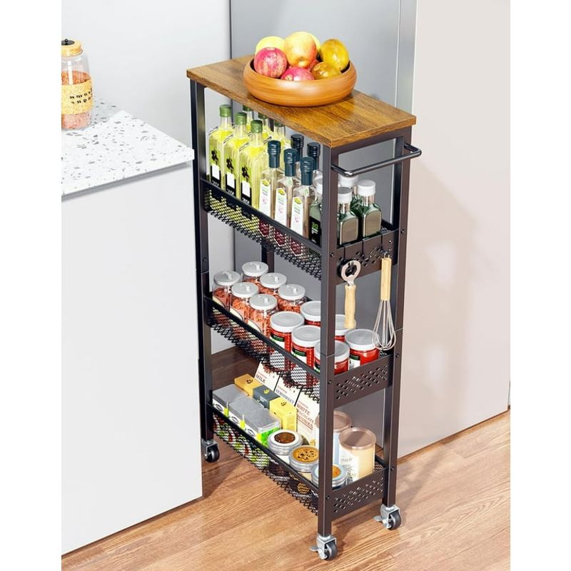 Slim rolling cart