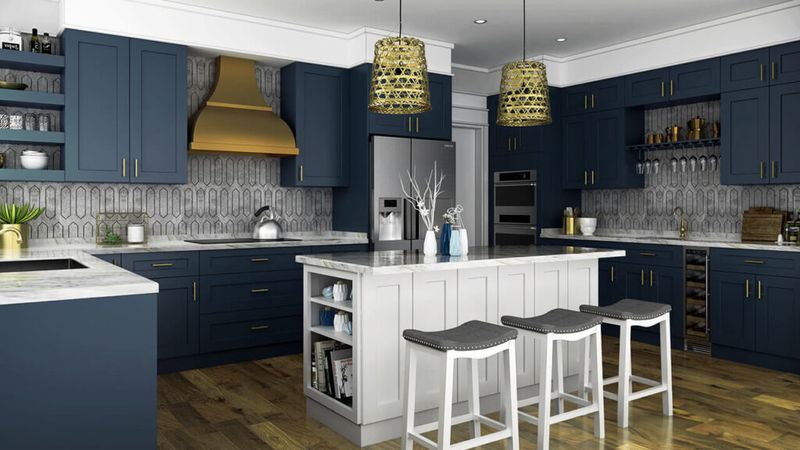 12 Kitchen Colors Designers Say You Should Try In 2025 Instead Of Many Shades Of Green (Plus 6 More Gorgeous Shades) - Decor Hint Stormy Blue