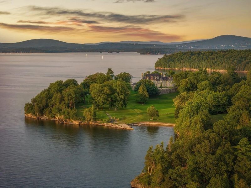 Tour The 1898 Colonial Stone Revival On 345 Acres In Vermont - Decor Hint Views Of Lake Champlain