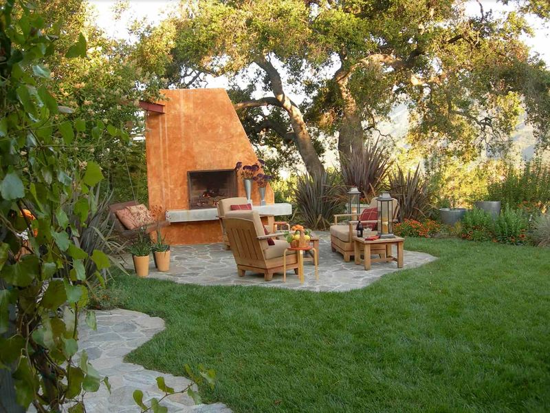 8 Welcoming Garden Spaces Found All Over Arizona - Decor Hint Outdoor Seating Areas with Adobe Fireplaces