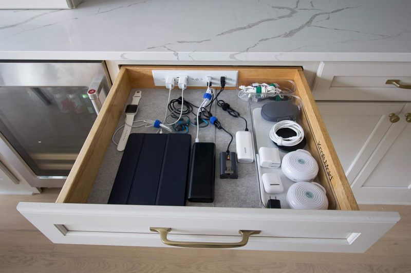 A Dedicated Spot For Electronics And Chargers