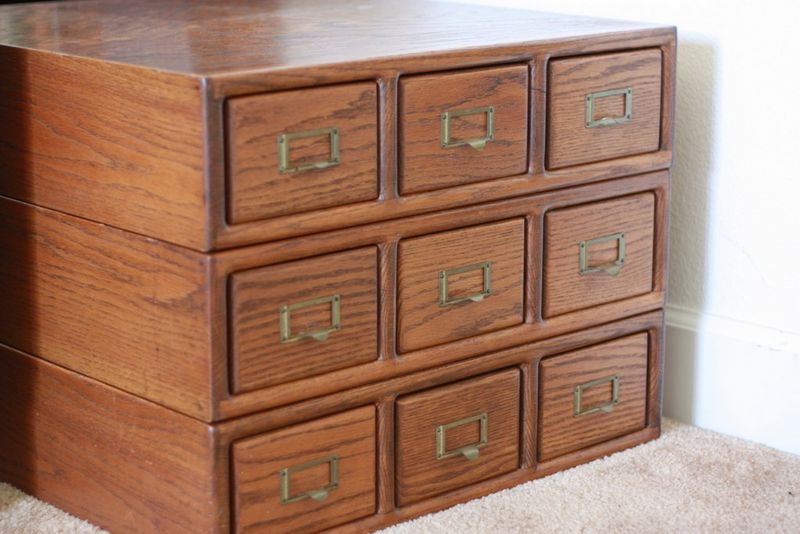 Old Library Card Catalogs