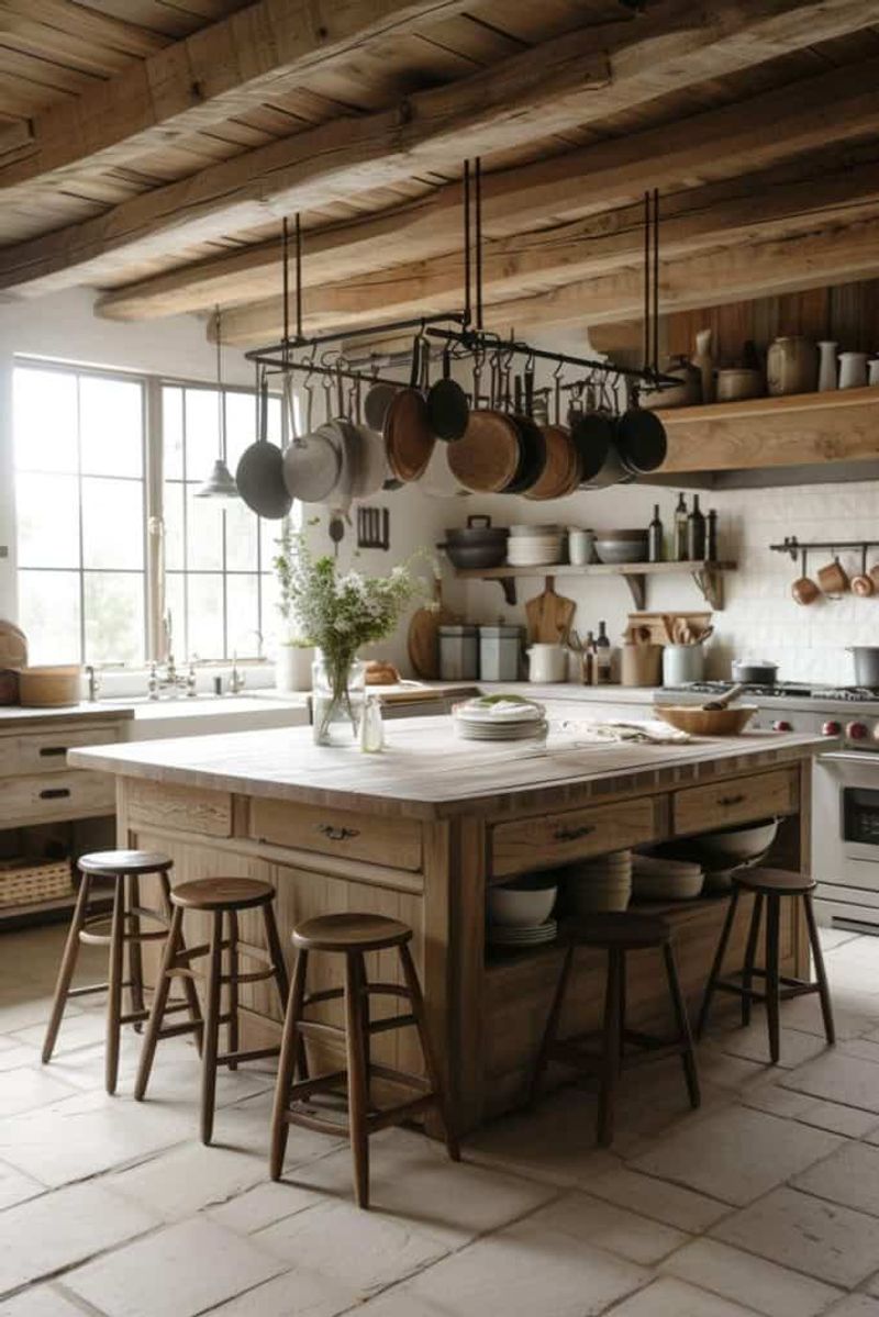 10 Ways Country Style Is Reinventing The Kitchen Scene In 2025 And 8 Additional Ideas You'll Fall For - Decor Hint Rustic Pot Racks