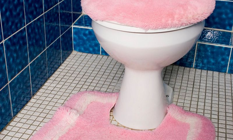 22 Home Offenses That Give Designers Instant Heartburn When They Walk Into Someone's Home - Decor Hint Toilet Rugs And Fuzzy Lid Covers