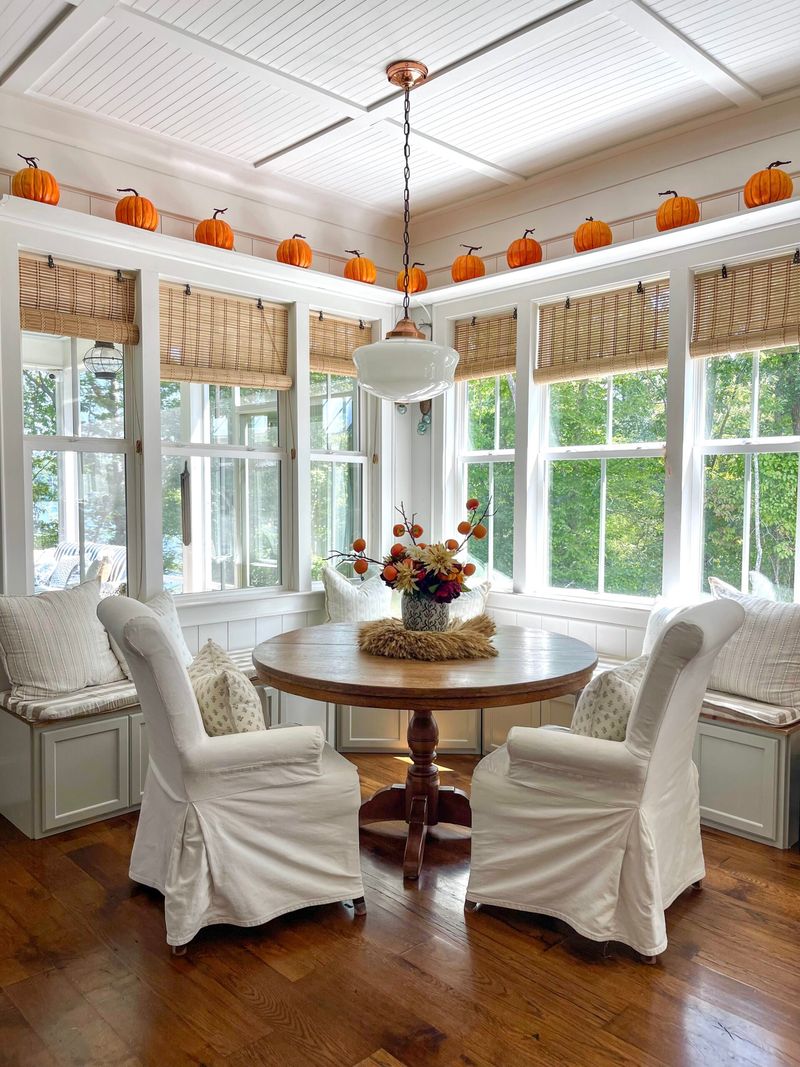Small Yet Clever 10 Farmhouse Homes Show Off Brilliant Overhead Storage Ideas - Decor Hint Open Shelving Above Windows
