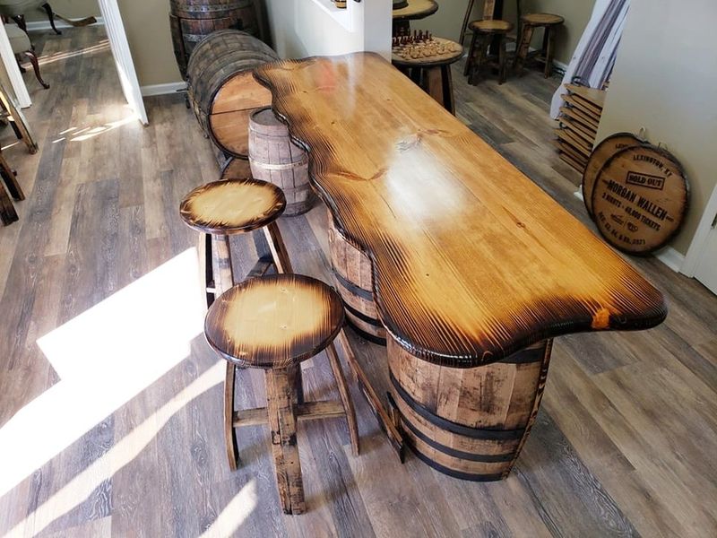See 7 Things In Kentucky Houses Trending Up And 7 That Never Lost Their Charm - Decor Hint Bourbon Barrel Furniture Takes Center Stage