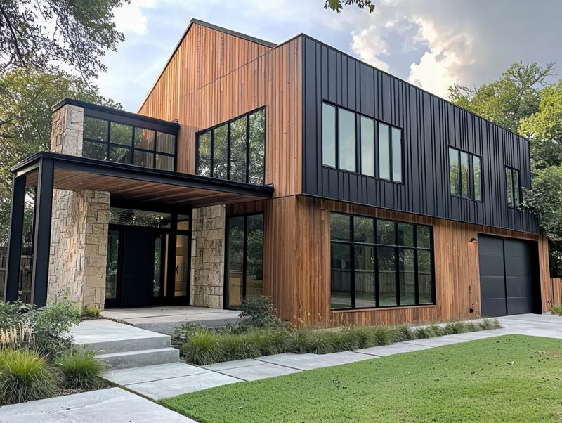 Mixed-Material Exterior Facades