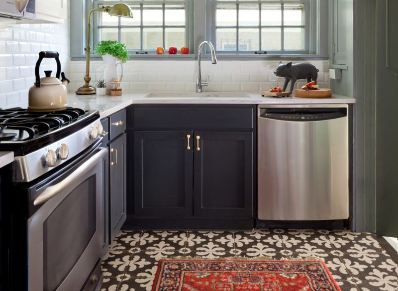 13 Small Kitchen Trends That Need To Be On Your Radar If You're Planning A Reno This Year - Decor Hint Patterned Floor Tiles That Pack A Punch