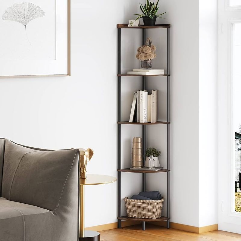 14 Smart Ways To Organize Small Spaces From A Stylish 350 Sq Ft NYC Apartment - Decor Hint Corner Shelving Units