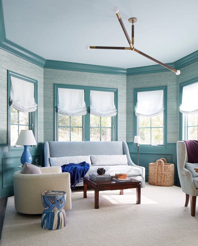 Give Your LA Living Room A Modern Edge Swap Outdated Sofa Colors For These 16 Fresh New Shades - Decor Hint Coastal Aqua