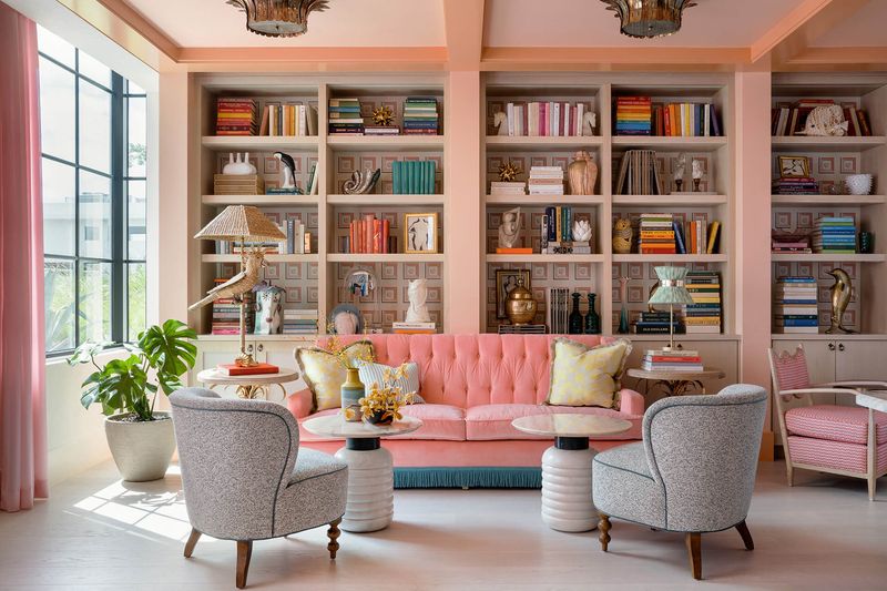 10 Sofa Colors Making Florida Living Rooms Look Dated And 10 That Refresh The Space - Decor Hint Pastel Pink Feels Like Miami Vice Nostalgia