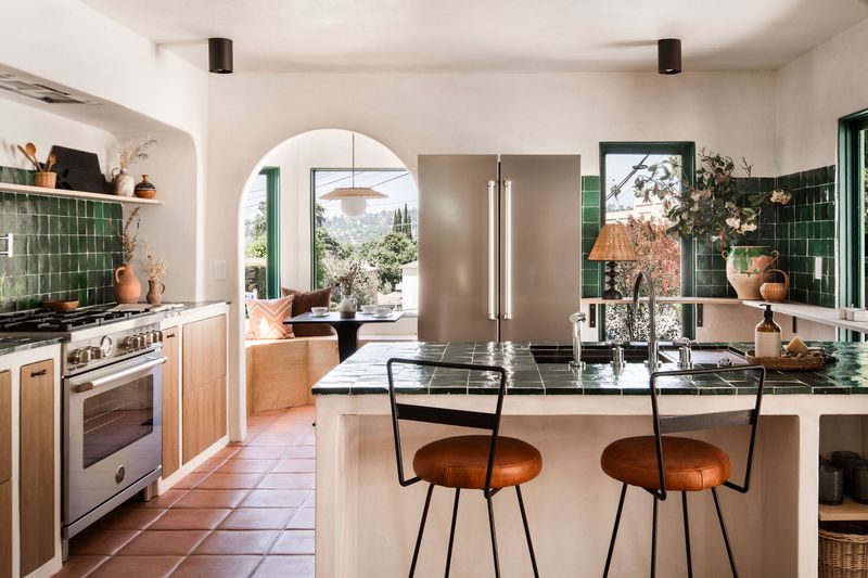 How New Mexico Homes Combine Rustic Charm With Modern Style - Decor Hint Handcrafted Tile Work With Contemporary Applications