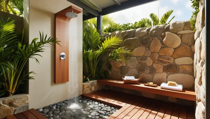 12 Bathroom Upgrades That Scream Relaxed Luxury In Florida Houses - Decor Hint Outdoor Shower Connection
