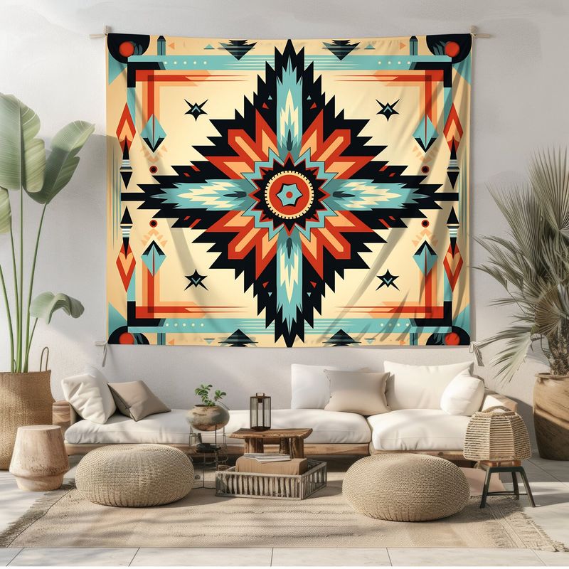 13 Desert-Inspired Decor Elements Found In Arizona Living Rooms - Decor Hint Navajo or Tribal-Patterned Textiles