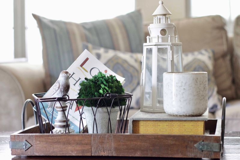 26 Living Room Design Tweaks That Feel Custom (But Aren't Pricey) - Decor Hint Corral Coffee Table Items On A Tray