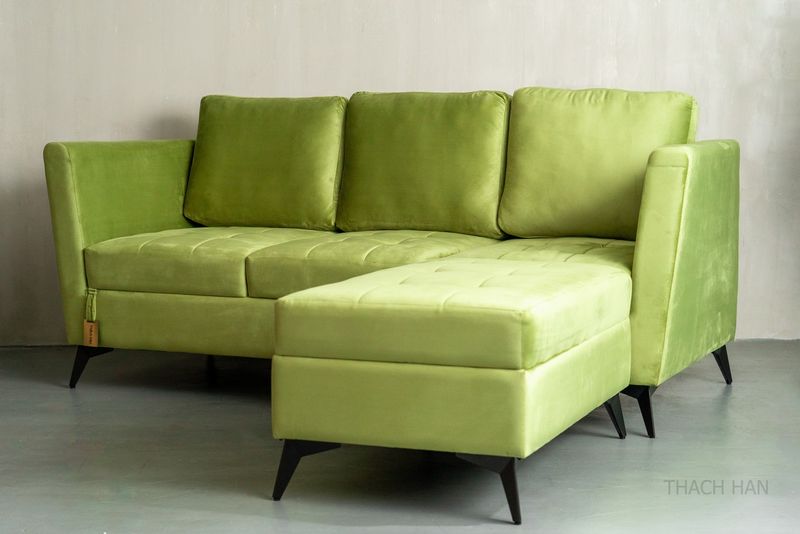 9 Couch Colors That Don't Fit The Minnesota Vibe, And 9 That Totally Do - Decor Hint Fluorescent Green: A Startling Mismatch For Our Natural State