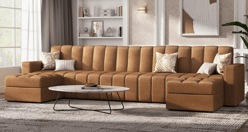 22 Living Room Features That Are Super Outdated, According To Designers - Decor Hint Oversized Brown Leather Sectionals