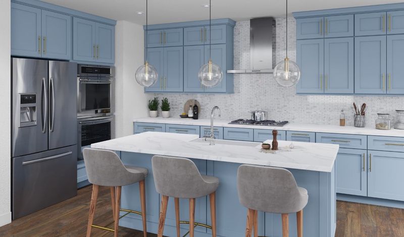 8 Kitchen Colors That Are Coming Back In 2025 And 10 That Are Already Trending - Decor Hint Sky Blue (Coming Back)