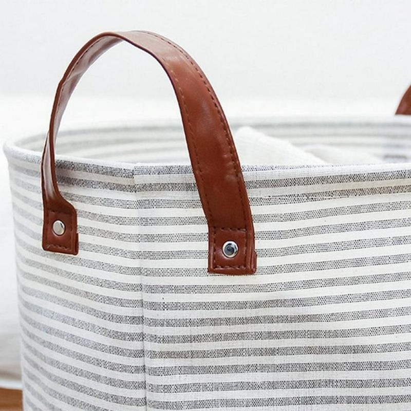 Collapsible Cotton Canvas Hamper