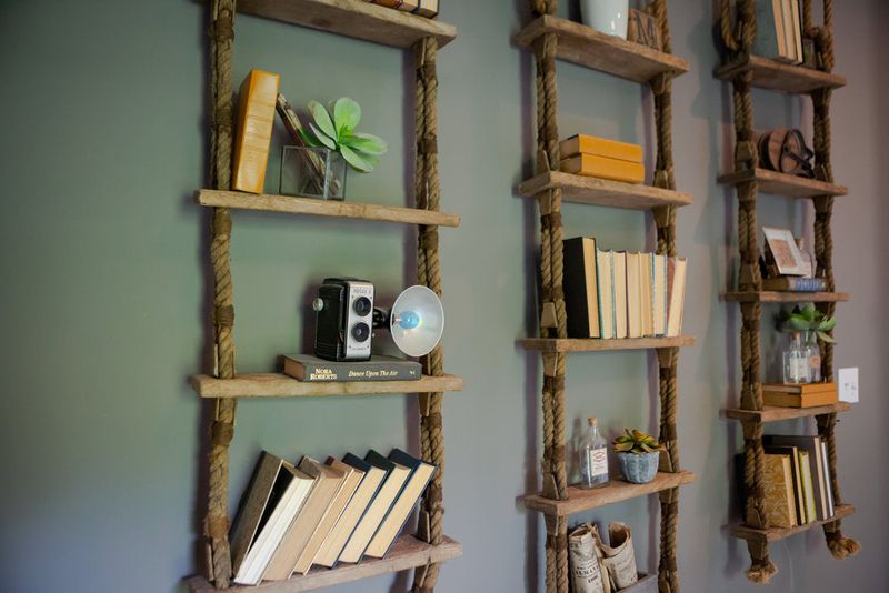 Easy Weekend Wins: What New York DIYers Are Creating - Decor Hint Repurposed Ladder Shelves