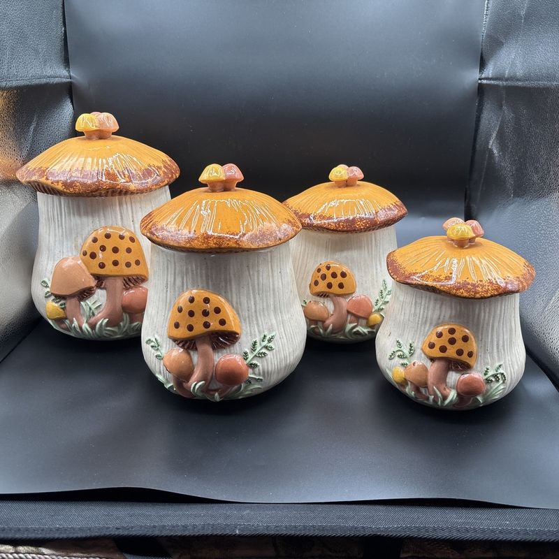 12 Iconic Home Items From The 70s That Might Still Be In Your Attic - Decor Hint Mushroom Canister Sets