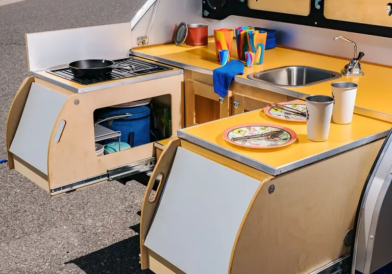 How To Turn A Teardrop Trailer Into A Cozy Mobile Home In 12 Steps - Decor Hint Kitchen Upgrades
