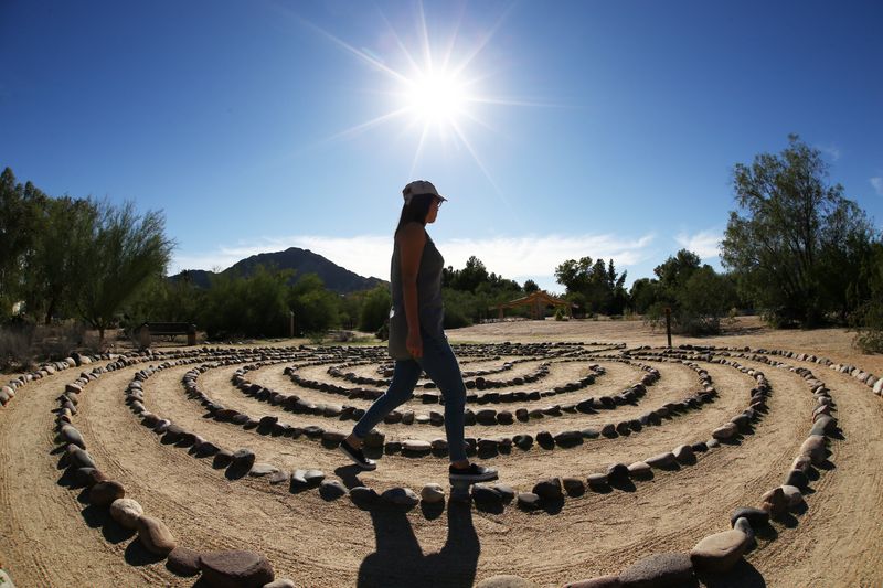 How Phoenix Residents Design Their Backyards For Year-Round Living - Decor Hint Desert-Inspired Meditation Labyrinths