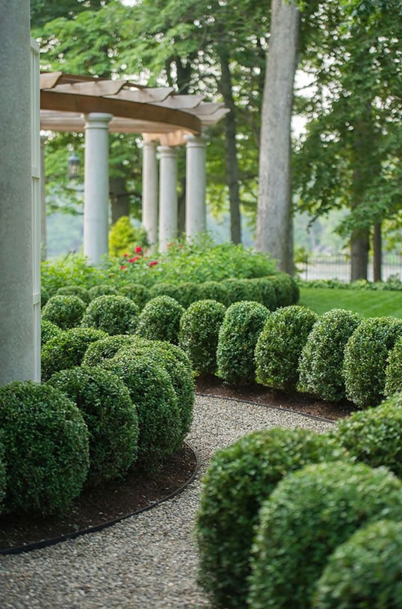 Boxwood-lined Walkways