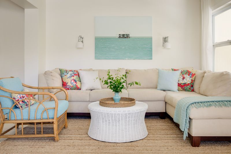 10 Sofa Colors Making Florida Living Rooms Look Dated And 10 That Refresh The Space - Decor Hint Sandy Beige Brings the Beach Home