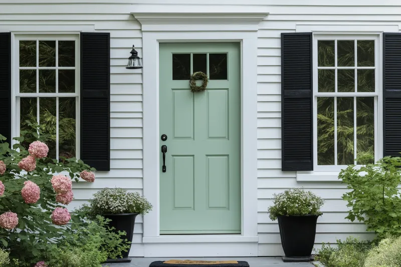 Mint Green on Traditional Homes